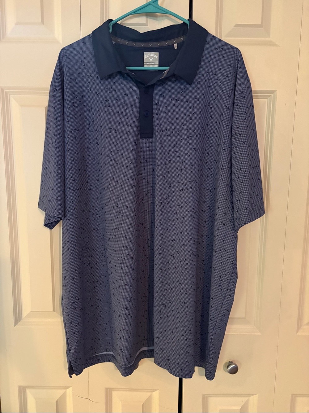 Callaway Men's Blue Printed Polo Shirt - Performance Golf Style